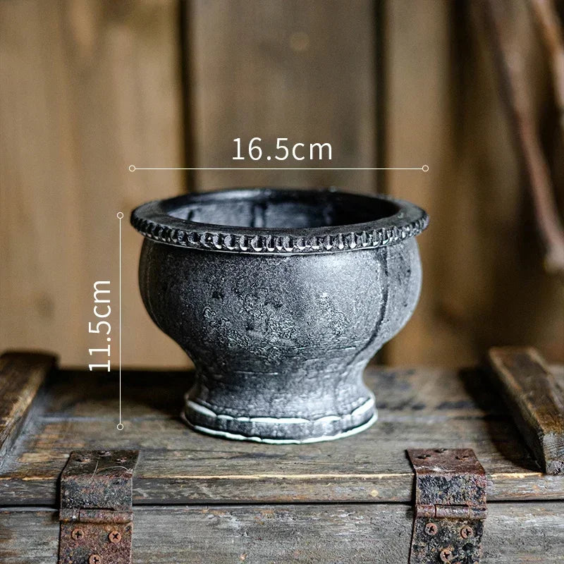 jardinières en poterie rustiques pour décoration intérieure et extérieure
