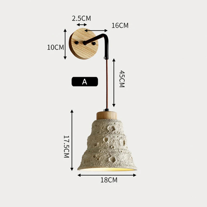Japanese wabi sabi wall light nordic minimalist style