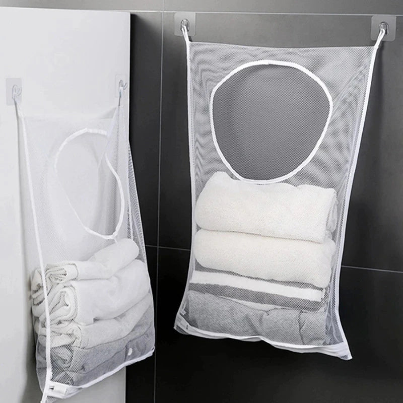 sac à linge pliable avec crochet pour rangement pratique - vue 3 sur 7