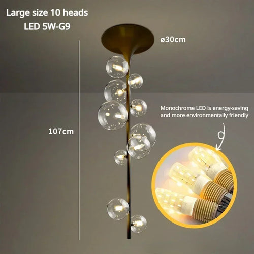lustre moderne en verre pour une décoration élégante - vue 11 sur 12