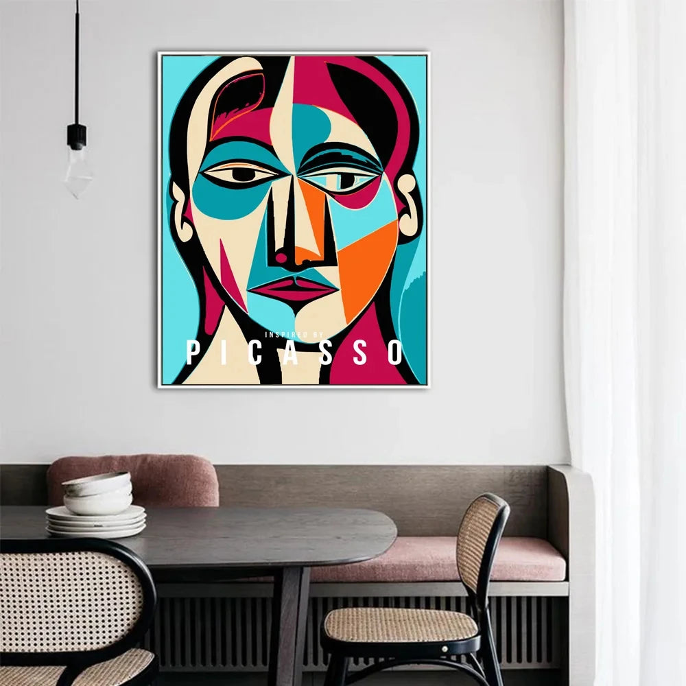 Vintage abstract Picasso-inspired wall art - vue 4 sur 7