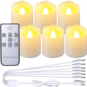 flameless led candles with rechargeable timer and remote control
