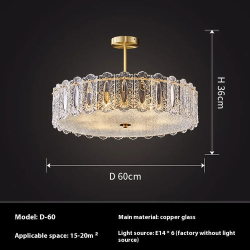 plafonnier moderne en cuivre et verre design créatif pour intérieur élégant - vue 9 sur 9