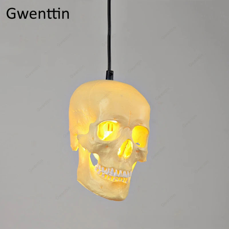suspension rétro tête de mort décorative pour halloween - vue 6 sur 7