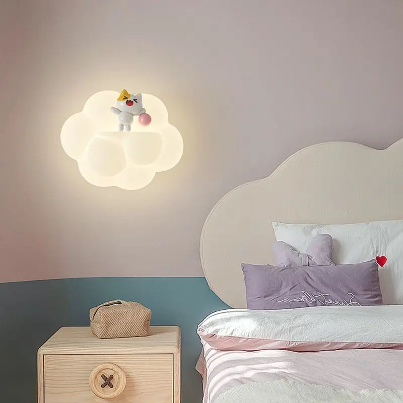 applique murale nuage ours chat singe pour enfants bébé