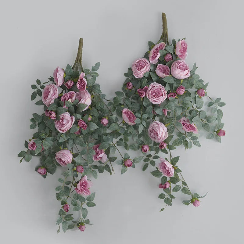 vigne de pivoine en soie artificielle pour décoration élégante - vue 3 sur 12