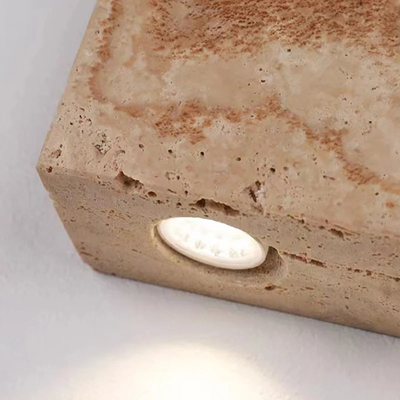 applique murale led en pierre naturelle 3000k lampe d'ambiance