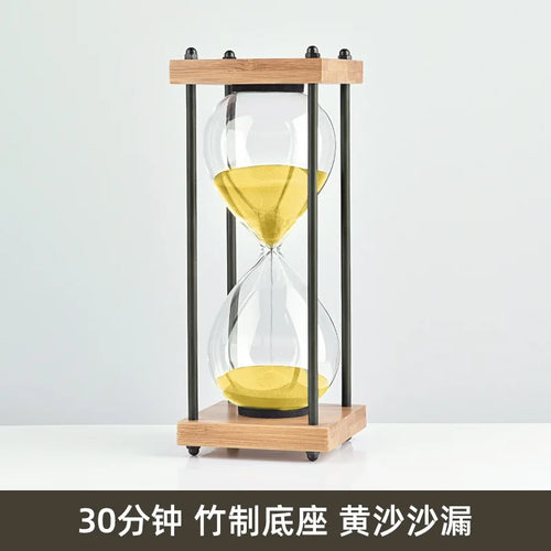 sablier en verre antichute pour enfants 30 minutes style rétro - vue 13 sur 17