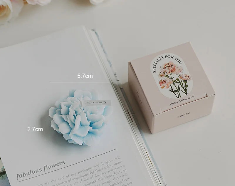 bougie parfumée artisanale en forme dœillet pour mariage et fêtes - vue 8 sur 13