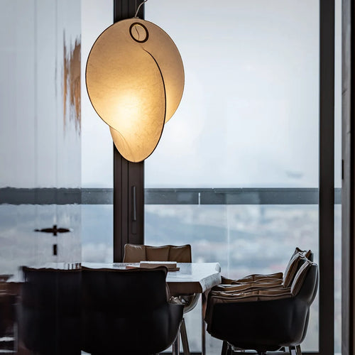 Créativité nordique soie Wabi Sabi Led lustre salle à manger barre lampe chambre Duplex Villa Loft décor à la maison escaliers suspension lumières - vue 3 sur 11