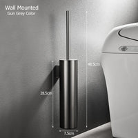 porte-brosse mural en acier inoxydable pour salle de bain