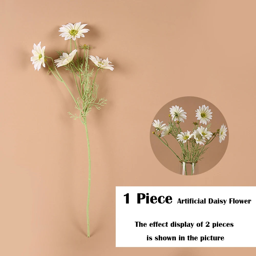 grande marguerite artificielle bouquet de fleurs en soie décoration mariage - vue 11 sur 18