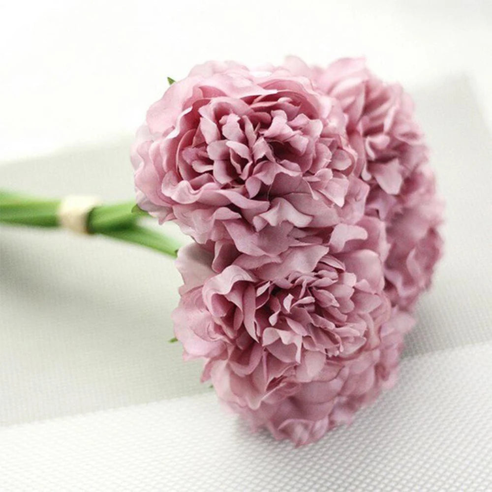 lot de 5 pivoines artificielles pour décorations élégantes et mariage - vue 10 sur 12