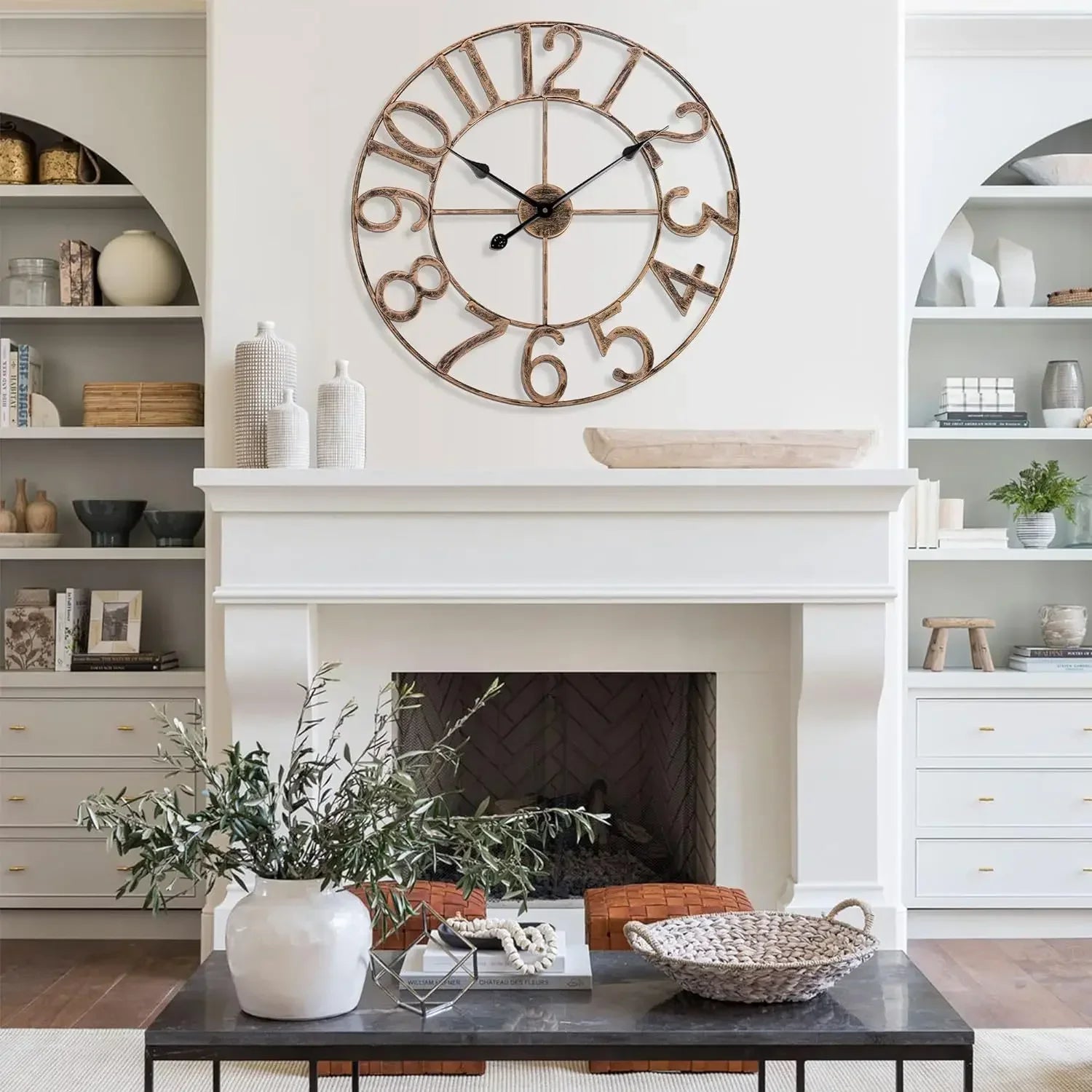 horloge murale rétro en métal décoration créative pour votre intérieur - vue 5 sur 8