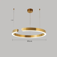 suspension LED en anneaux de luxe pour ambiance moderne