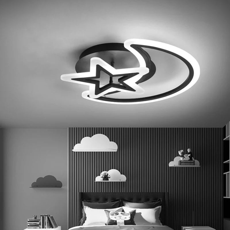 Plafonnier LED noir moderne éclairage de plafond - vue 4 sur 11