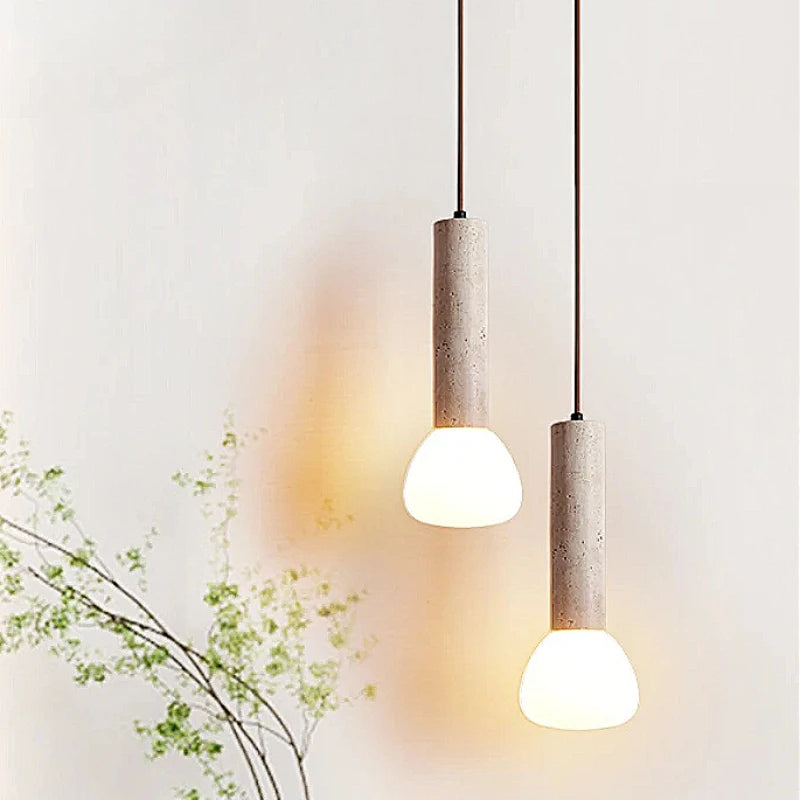 lustre rétro moderne en pierre de grotte pour décoration intérieure - vue 2 sur 7