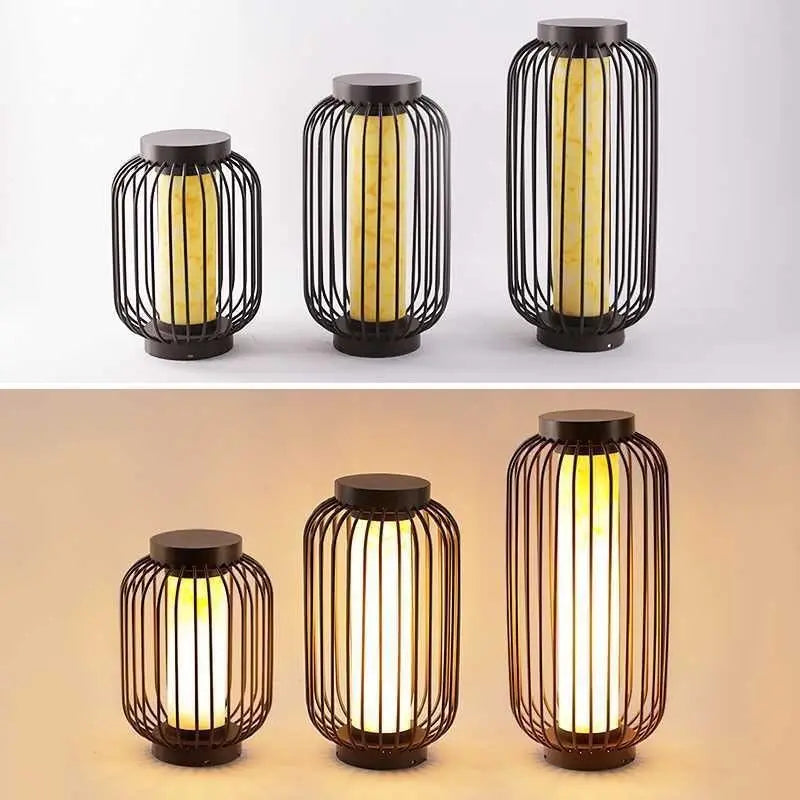 lampe solaire led cage à oiseaux pour jardin décoratif - vue 6 sur 9