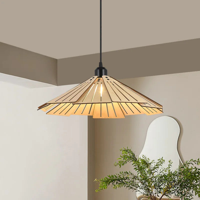 suspension wabi-sabi en bois avec luminaires led bricolage - vue 7 sur 14