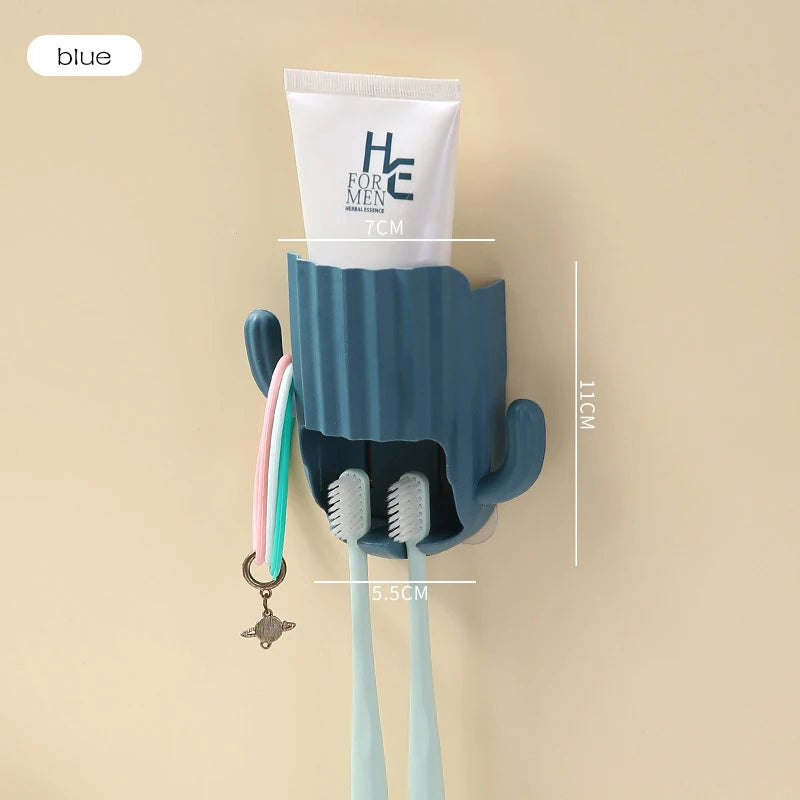 support mural auto-adhésif cactus pour dentifrice et brosse à dents - vue 7 sur 15