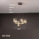lustre en verre design moderne avec bulles pour intérieur élégant