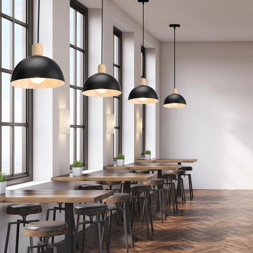 Moderne Bois LED Suspension Lumière Nordique Cuisine Décor À La Maison Suspension Restaurant Plafond Lustre Lustre Chambre Luminaires - vue 2 sur 13