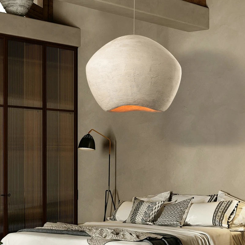 lustre led style nordique wabi sabi pour restaurant et bar - vue 4 sur 9