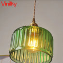 Minimalist nordic pendant light japanese style brass glass flower lamp