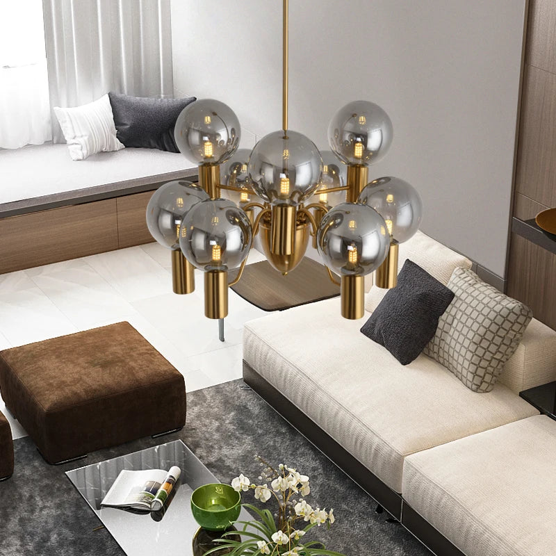 suspension design en verre pour décoration intérieure moderne - vue 5 sur 12