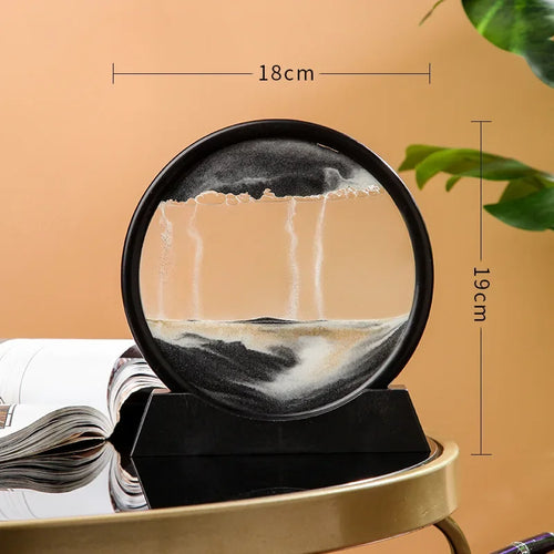 sablier en verre 3d paysage de sable en mouvement décoration artistique - vue 10 sur 54
