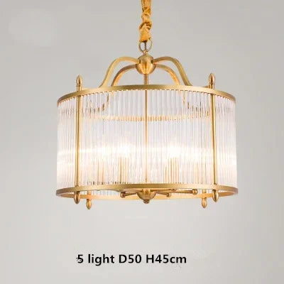 lustre moderne en cuivre avec tubes de verre 2 modèles disponibles - vue 11 sur 12
