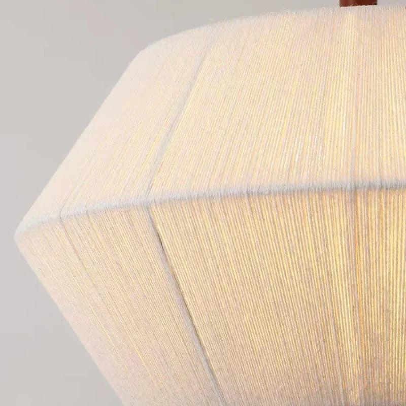 suspension décorative en tissu style japonais éclairage led élégant - vue 6 sur 9