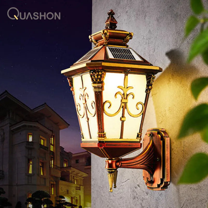 Applique murale avec panneaux solaires LED étanche