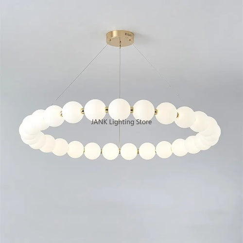 lustre led créatif nordique en forme de haricots magiques double couche