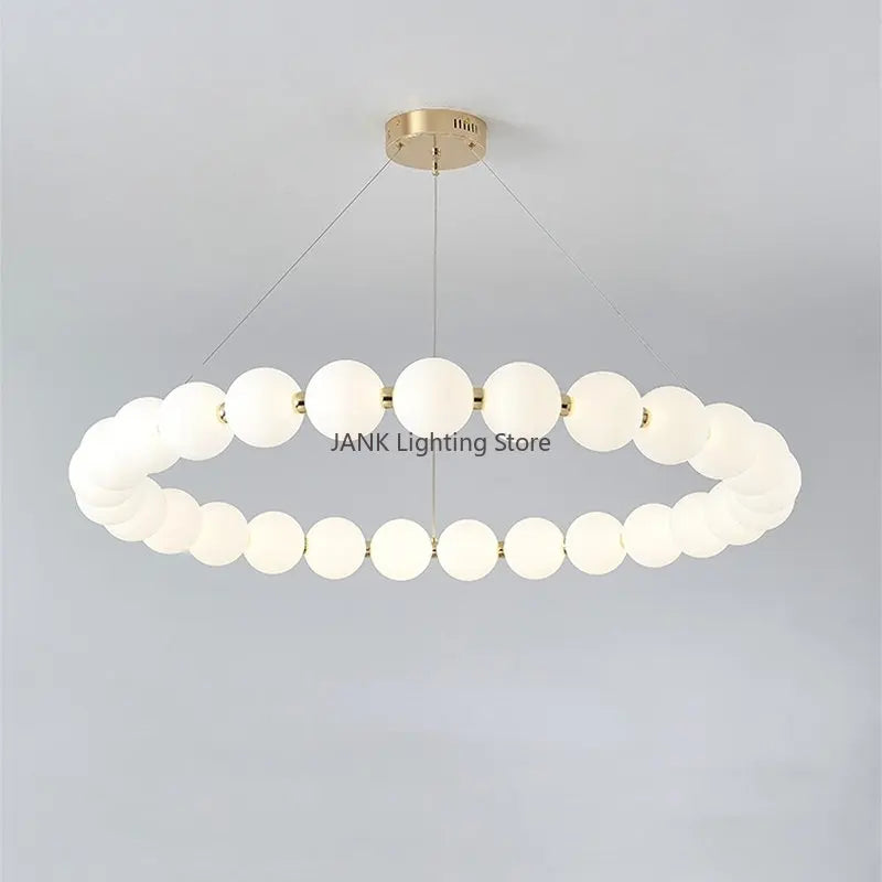 lustre led créatif nordique en forme de haricots magiques double couche