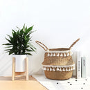 paniers de rangement en bambou pliables pour jardin et pot de fleurs