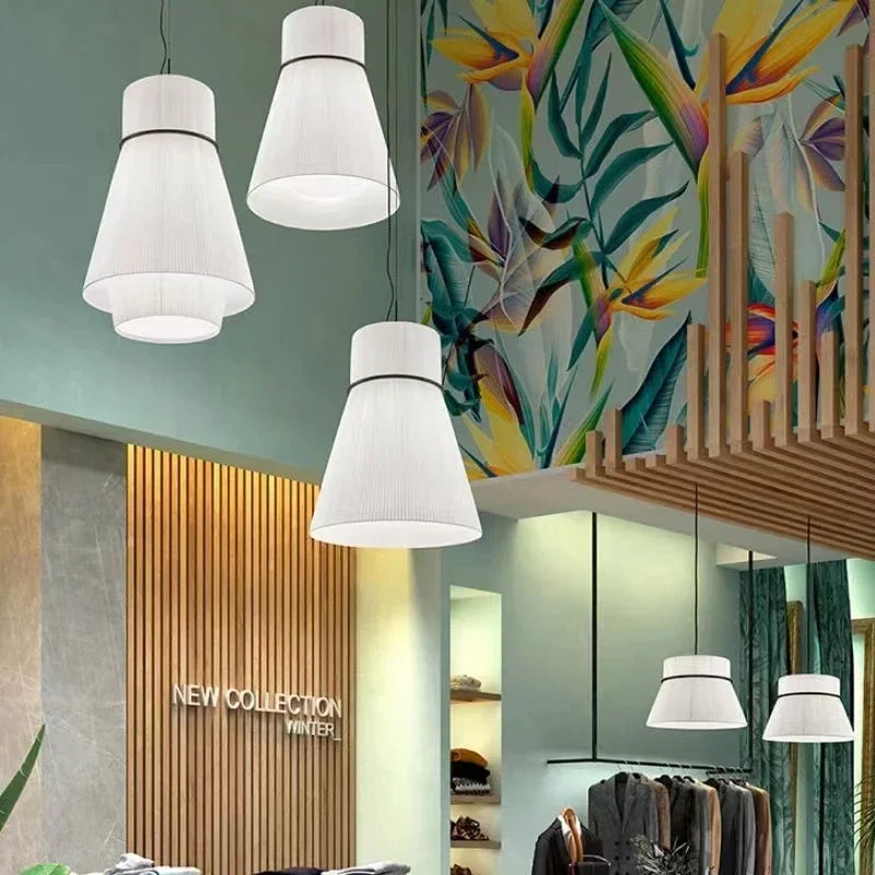 suspension décoration nordique tissu artistique grain vertical moderne - vue 4 sur 12