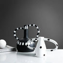 Black And White Polka Dot Double Ear Vase Decoration, Cave Style Homestay Sample Board Room Minimalist Flower Set
