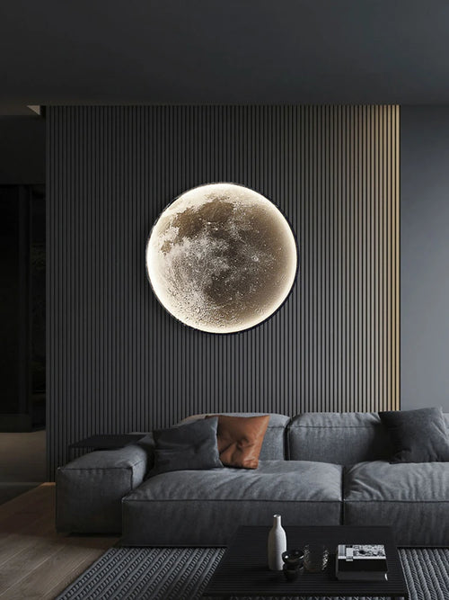 Modern moon wall light minimalist decorative LED lamp - vue 6 sur 10