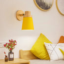 Modern minimalist nordic solid wood wall light