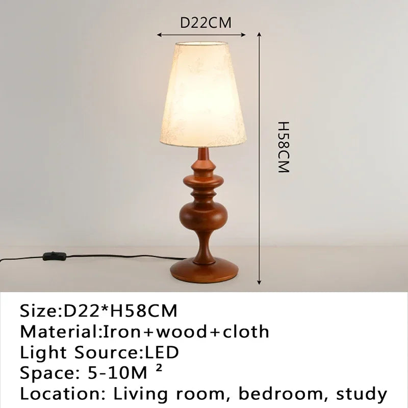 Modern desk lamp, retro creative living room, study room, villa, hotel bedroom, interior decoration, glossy LED bedside lamp - vue 19 sur 21