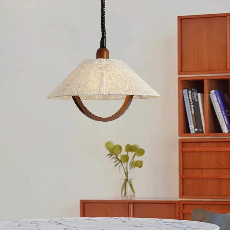 suspension rétractable en coton et bois pour intérieur - vue 5 sur 7