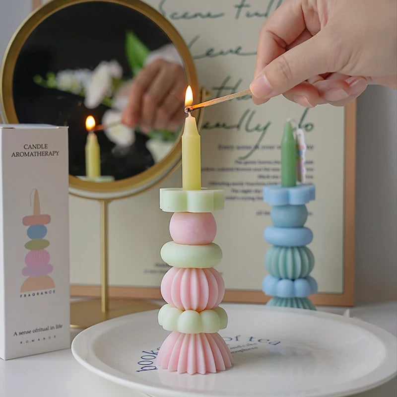 bougie parfumée empilable en cire de soja pour mariage et anniversaires - vue 4 sur 10