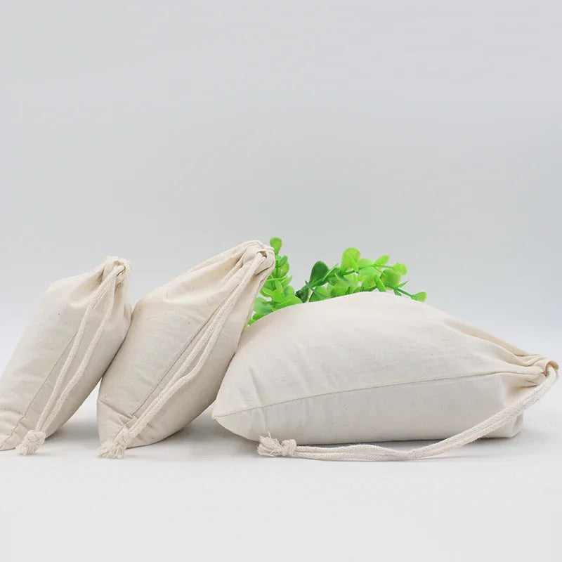 sac de rangement en coton avec cordon de serrage personnalisé 20 pièces
