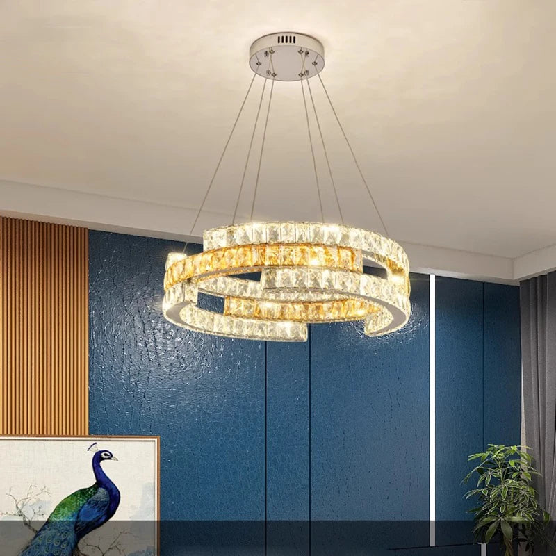 home decorationPendant lights, luxury crystal living room chandelier, dining room Pendant lamp, ceiling light, indoor lighting - vue 2 sur 6