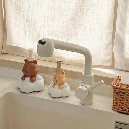 bouteille mousse ours cartoon distributeur savon désinfectant mains portable - vue 2 sur 5