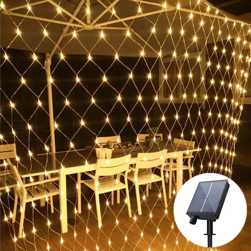 guirlande lumineuse de noël à led solaire pour décoration festive - vue 2 sur 9