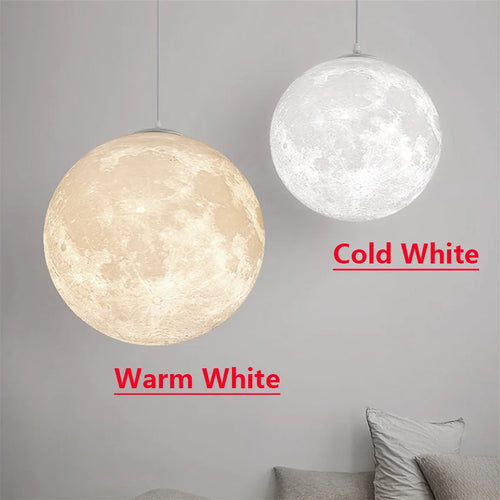 suspension pleine lune LED pour salon salle à manger chambre barre Table lumières