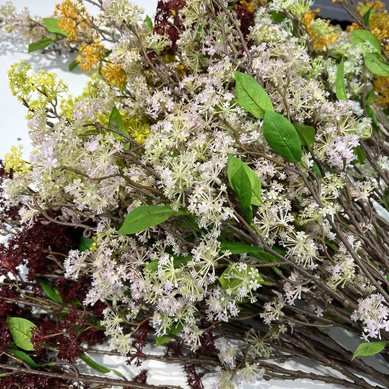 lot de 2 fleurs artificielles en saule des neiges décoratives - vue 7 sur 12