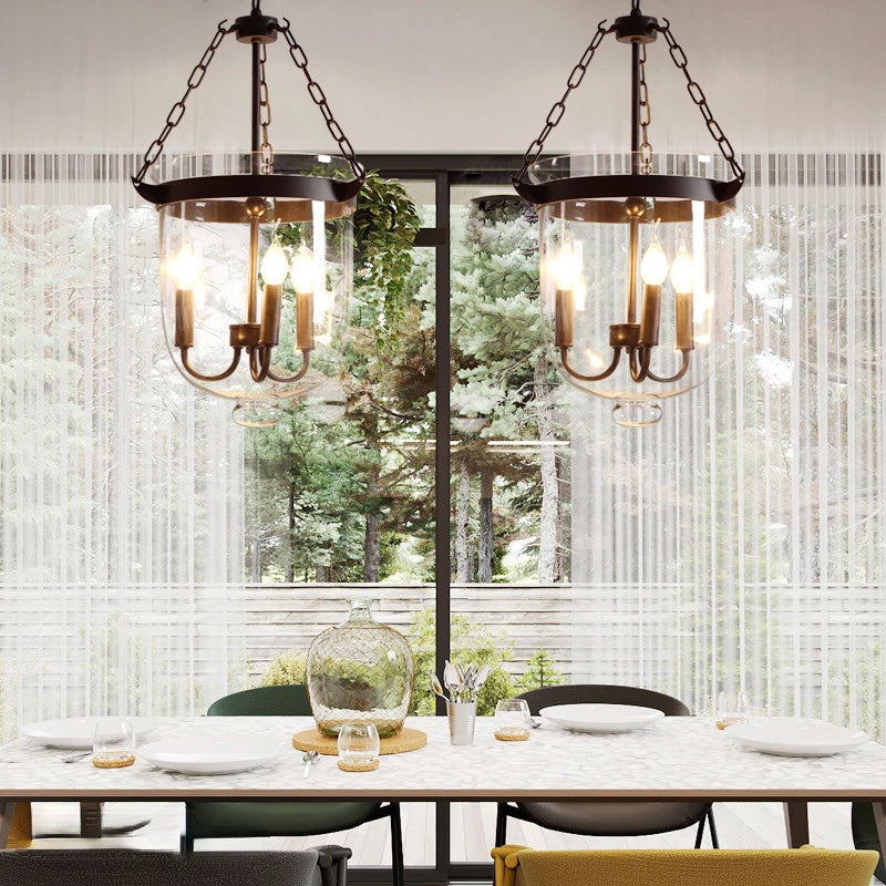 suspension en verre rétro style campagnard américain pour intérieur - vue 7 sur 10